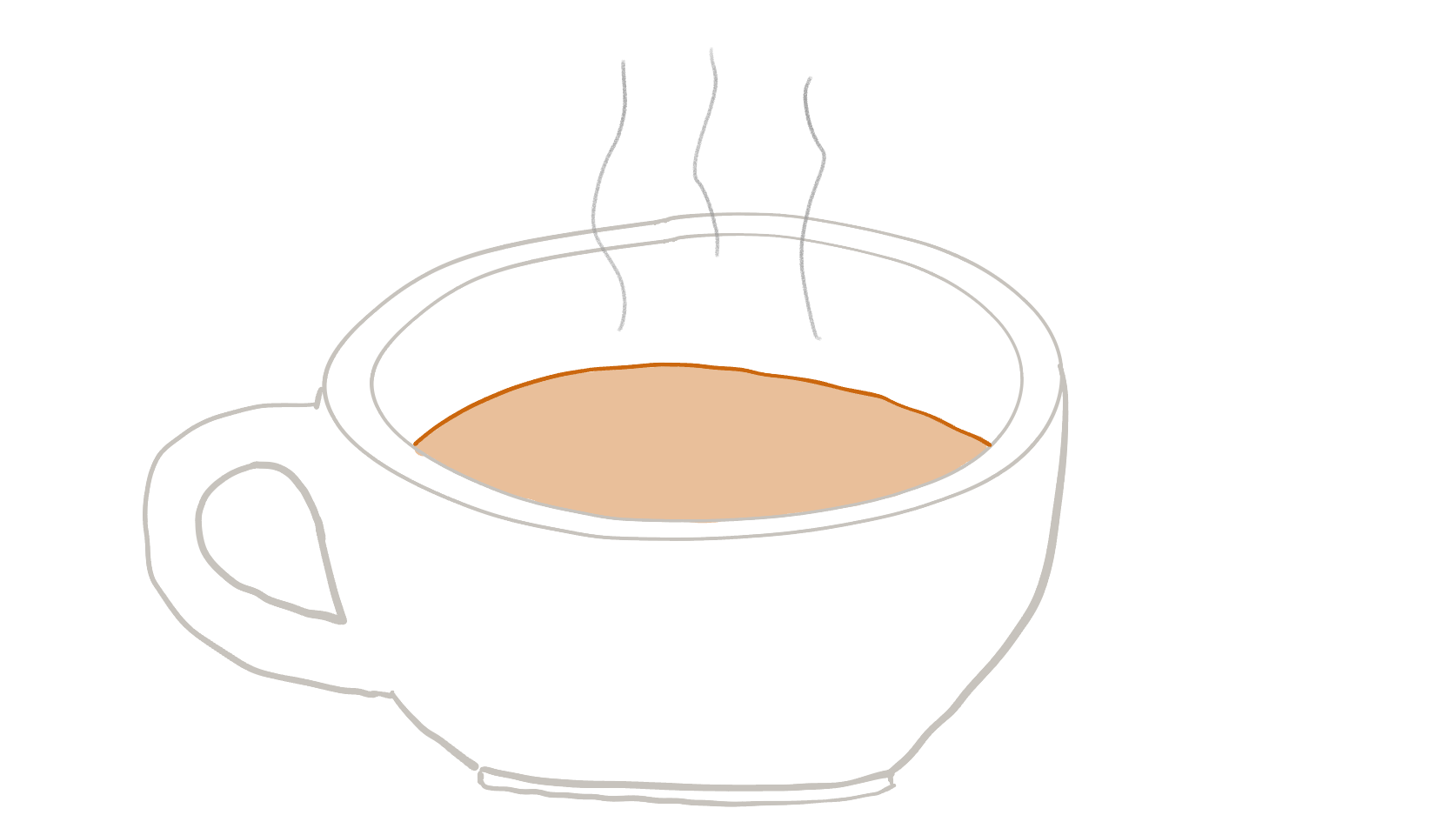 A drawing of a cup of espresso